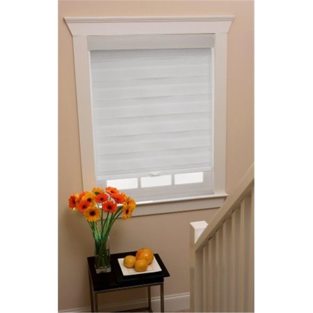 EYECATCHER Cordless Celestial Sheer Double Layered Shade, White - 39 x 72 in. EY2511600